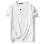 Valaro Linen Split-Neck Tee