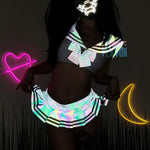 Kawaii Reflective Rainbow Sailor Set