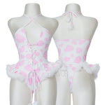 Winter Plush Cow Bodysuit Cosplay