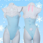 Winter Bunny Heart Rhinestone Bodysuit