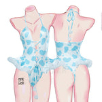 Winter Plush Cow Bodysuit Cosplay
