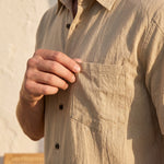 Xavier Linen-Blend Short-Sleeve Set