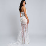 Isla Alderton | Lace Corset Strapless Wedding Dress Set For Women